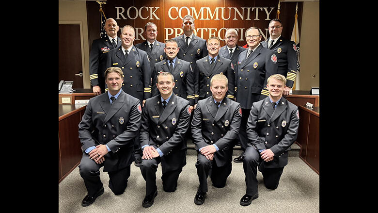 Rock Fire promotes four, welcomes four new firefighters